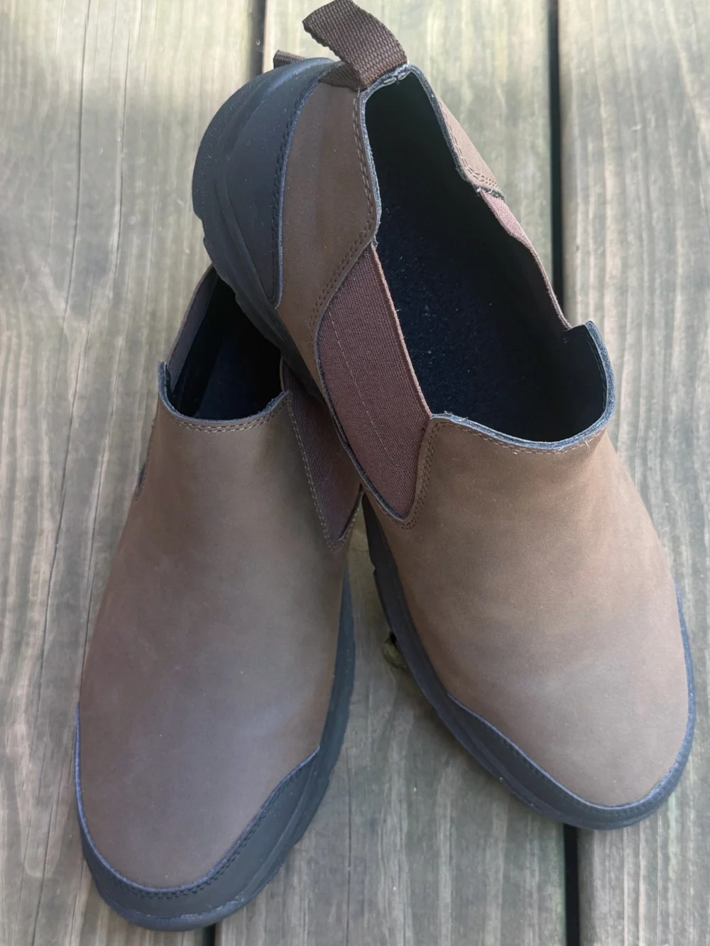 Lands' End Men's Brown All Weather Slip On Shoes Size 10.5 NWOT